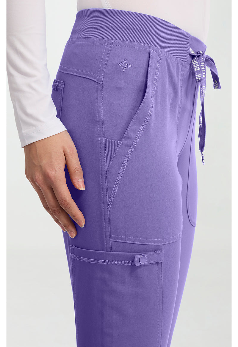 Electric Lavender - Women's Jogger Yoga Scrub Pants – Petite (View 2)