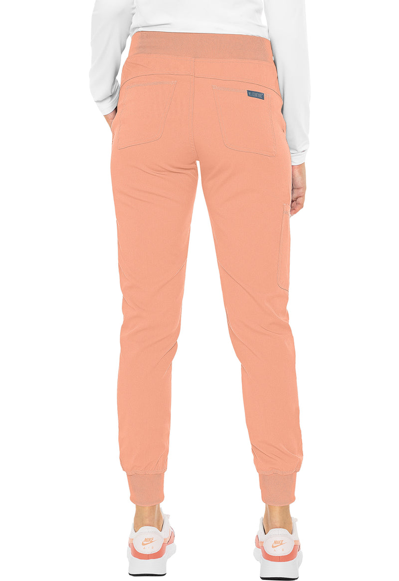 Apricot Sorbet - Med Couture Touch Women Scrub Pants - Back View