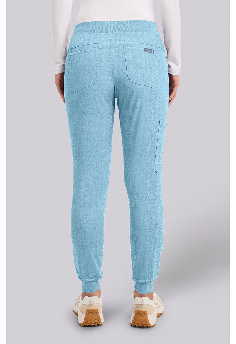 Blue Jean Baby - Med Couture Touch Women Scrub Pants - Back View