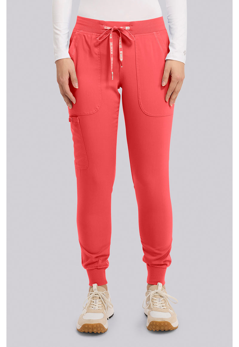 Coral - Med Couture Touch Women Scrub Pants - Front View