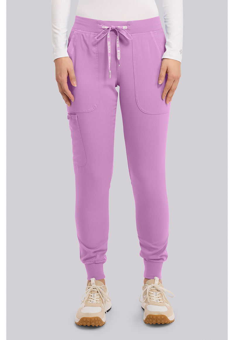 Lilac - Med Couture Touch Women Scrub Pants - Front View