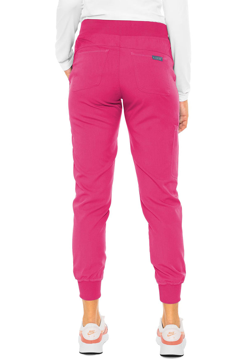Pink Punch - Med Couture Touch Women Scrub Pants - Back View