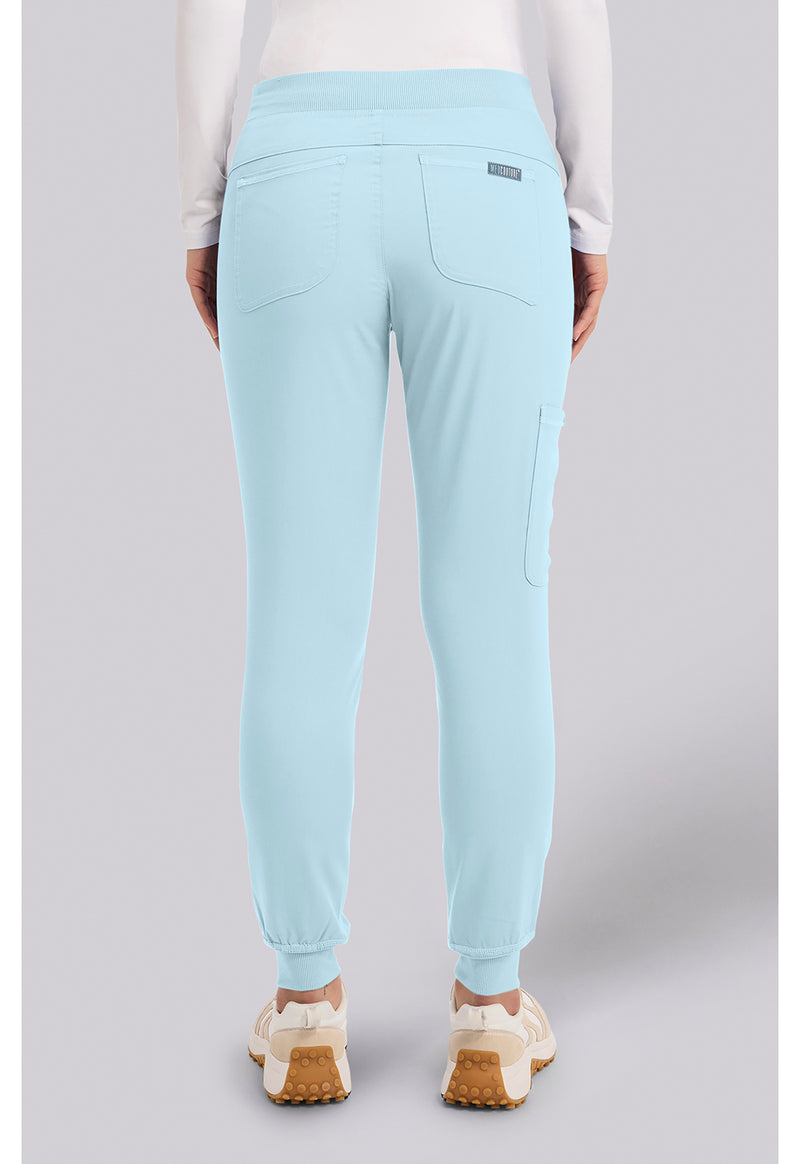 Periwinkle - Med Couture Touch Women Scrub Pants - Back View