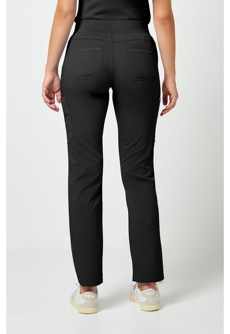 black - Jersey Waist Yoga Pant (Back)