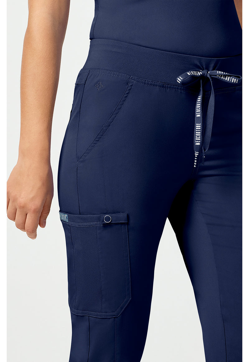 navy - Jersey Waist Yoga Pant (View 3)