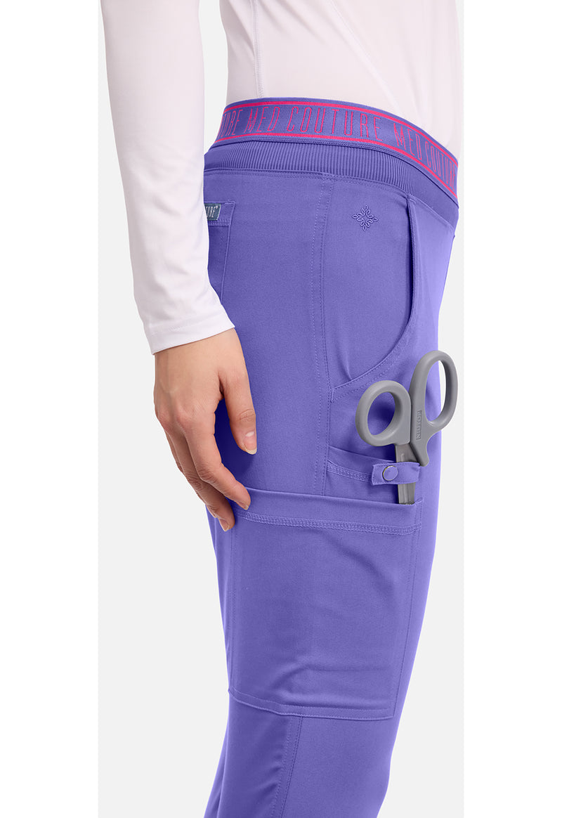 Electric Lavender - Women's Yoga 2 Cargo Pocket Scrub Pants – Regular (View 2)
