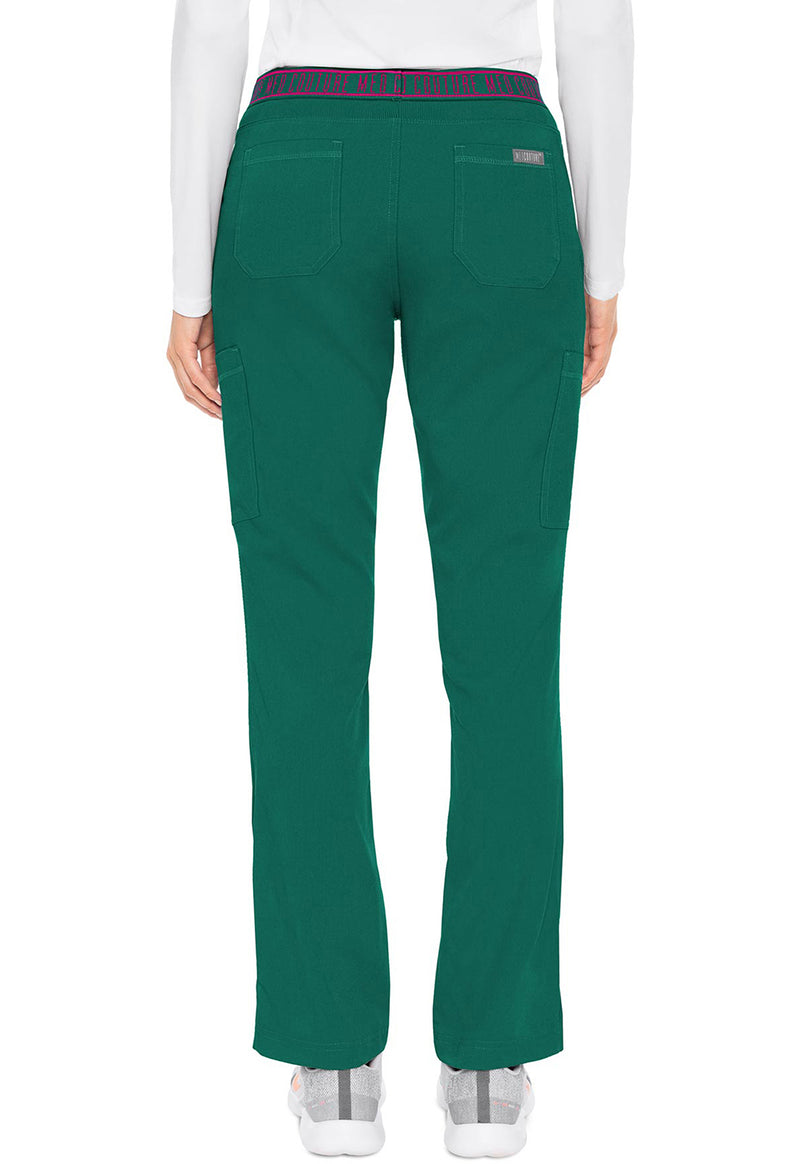 Hunter Green - Med Couture Touch Women Scrub Pants - Back View