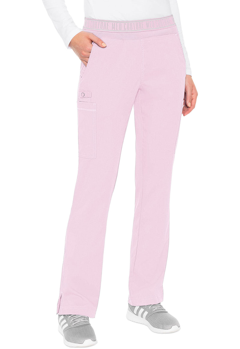 Ice Pink - Med Couture Touch Women Scrub Pants - Front View