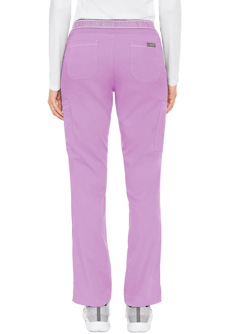 Lilac - Med Couture Touch Women Scrub Pants - Back View