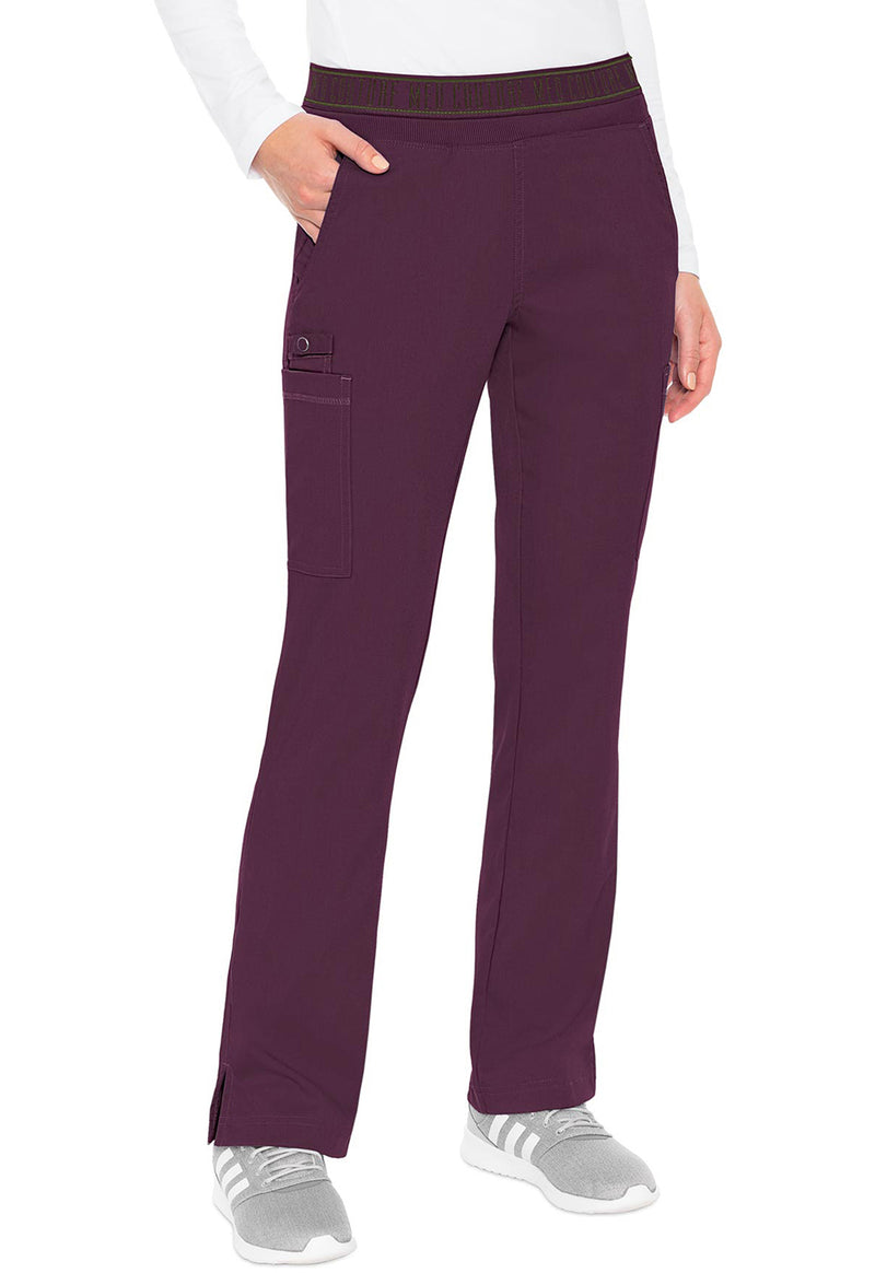 Wine - Med Couture Touch Women Scrub Pants - Front View