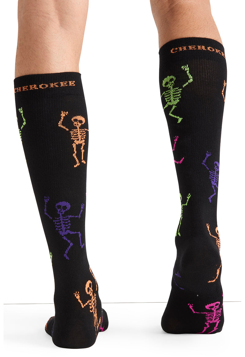 Dancing Skeletons - Men's 10-15mmHg Compression Socks (Back)
