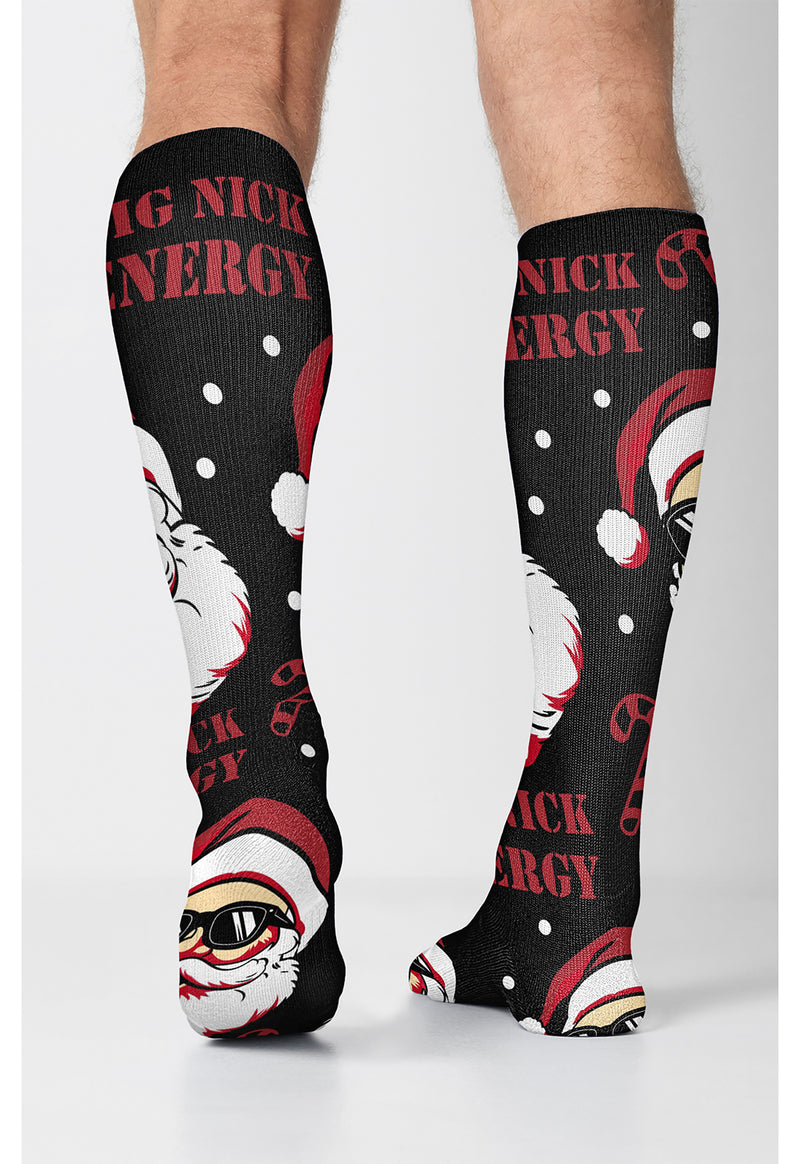 Santa Nick - Men's 10-15mmHg Compression Socks (Back)