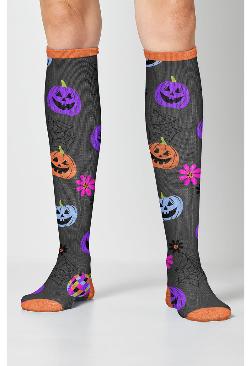 Disco Pumpkins - Women's 10-15mmHg Compression Socks