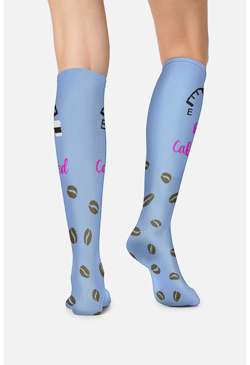 Fully Caffeinated - Women's 10-15mmHg Compression Socks (Back)