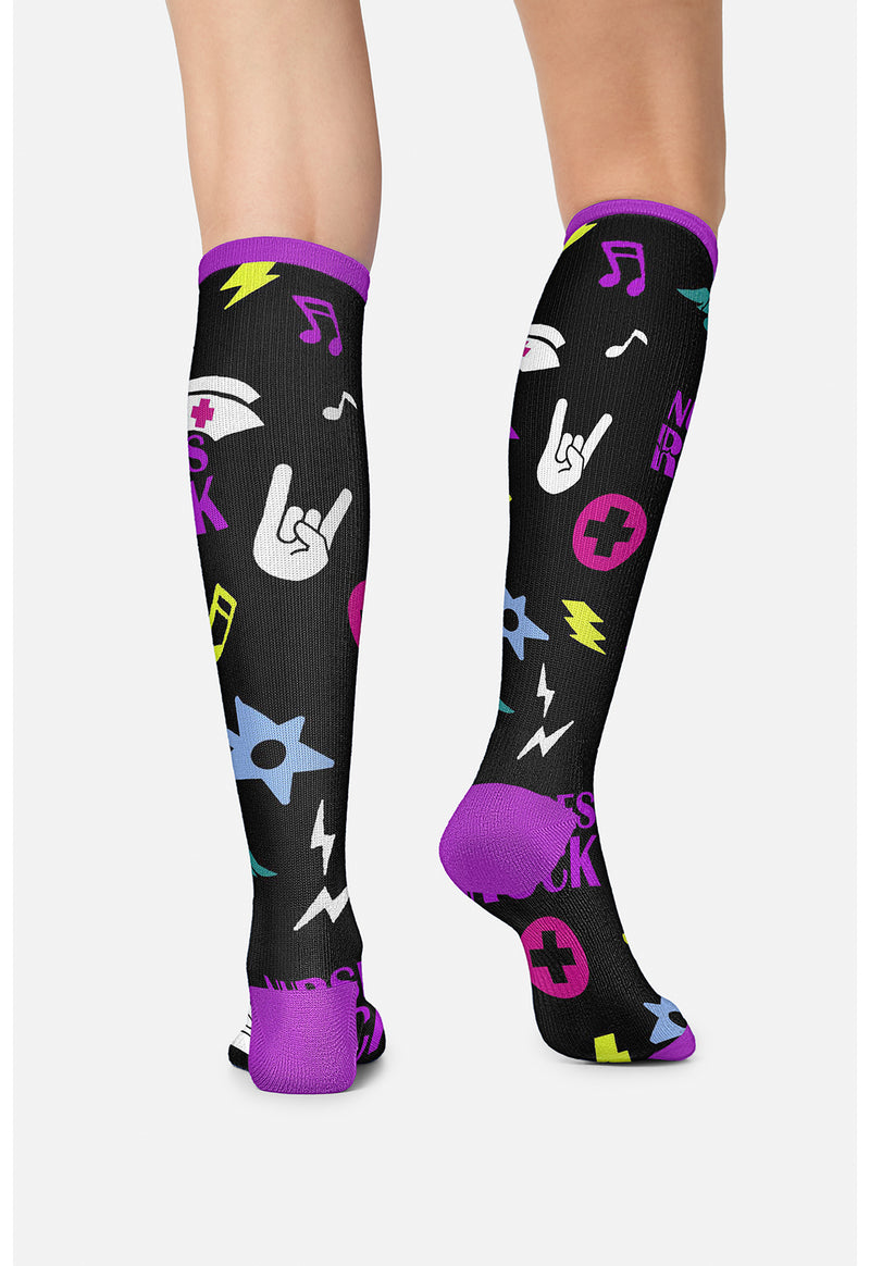 Rockin' Nurses - Women's 10-15mmHg Compression Socks (Back)