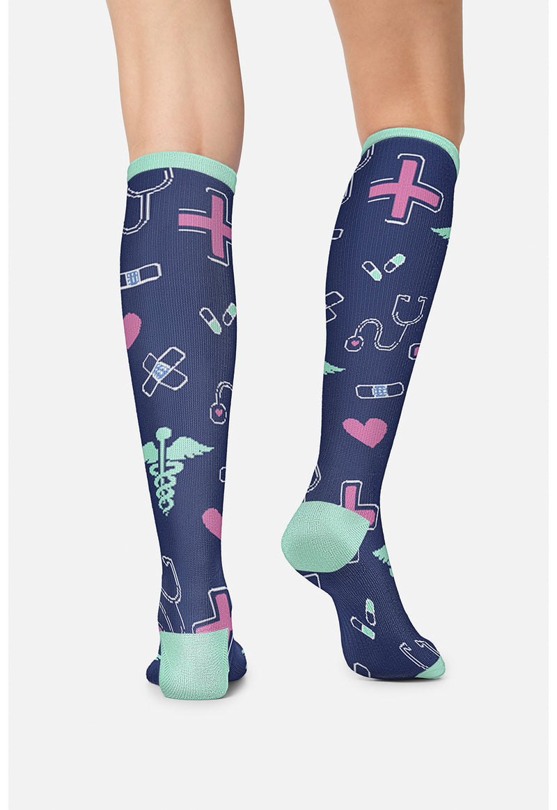 Symbols of Care - Women's 10-15mmHg Compression Socks (Back)