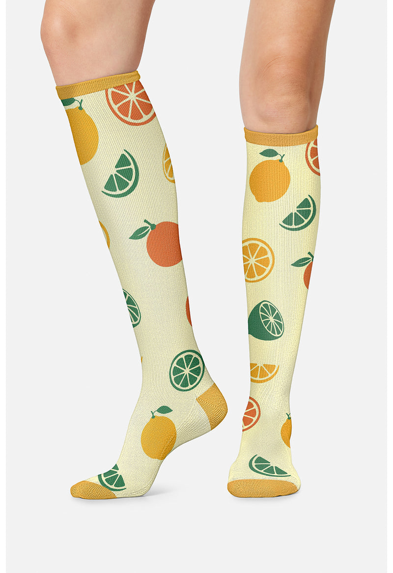Zest Of Citrus - Women's 10-15mmHg Compression Socks