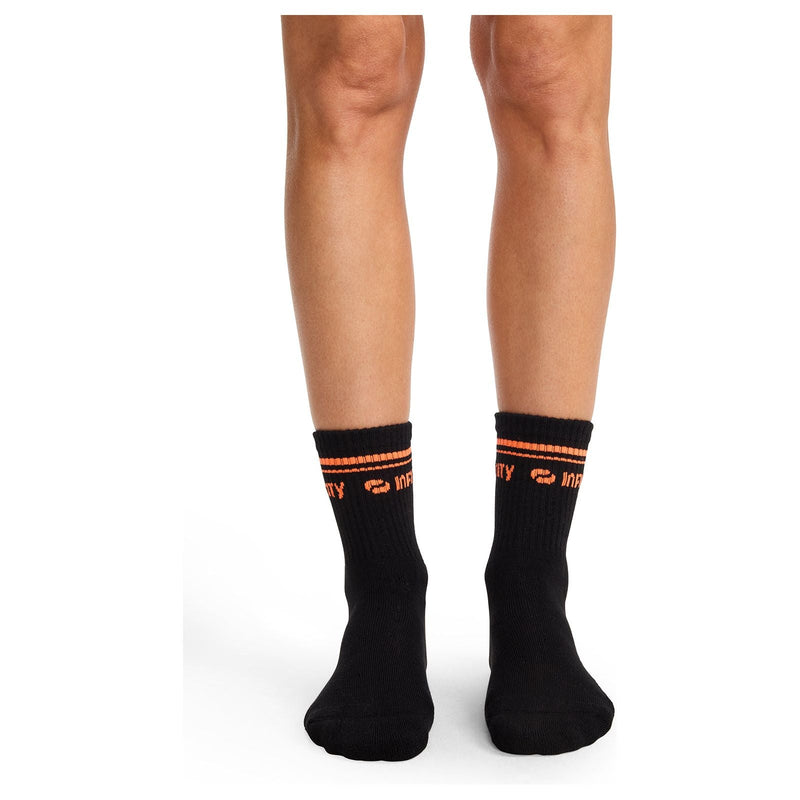 black/vivid orange - Athletic Crew Socks