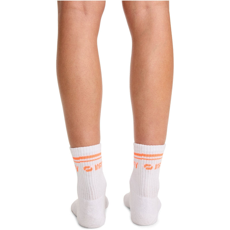 white/vivid orange - Athletic Crew Socks