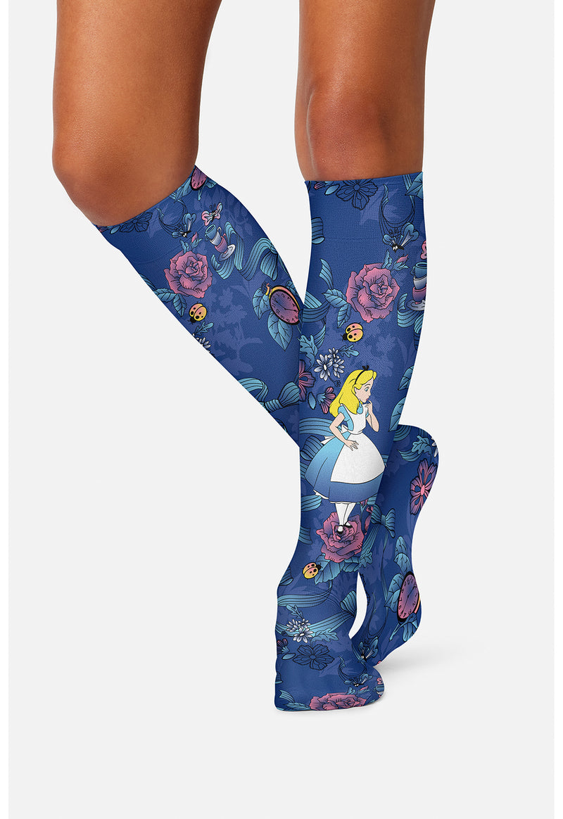 Alice's Tea Party - Knee High 8-15mmHg Compression Socks