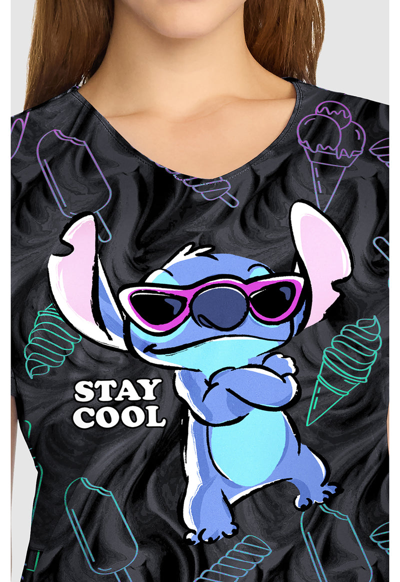 Stitch Too Cool - V-Neck Print Top (View 4)