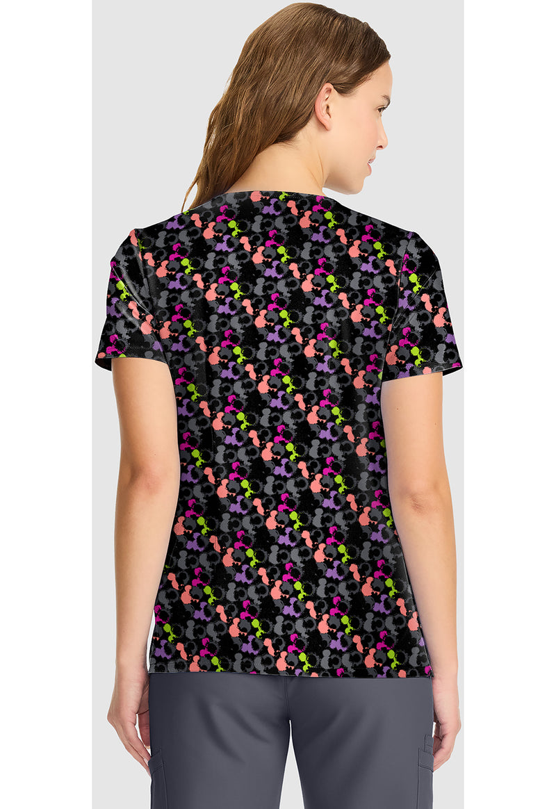 Iconic Mickey - V-Neck Print Top (Back)