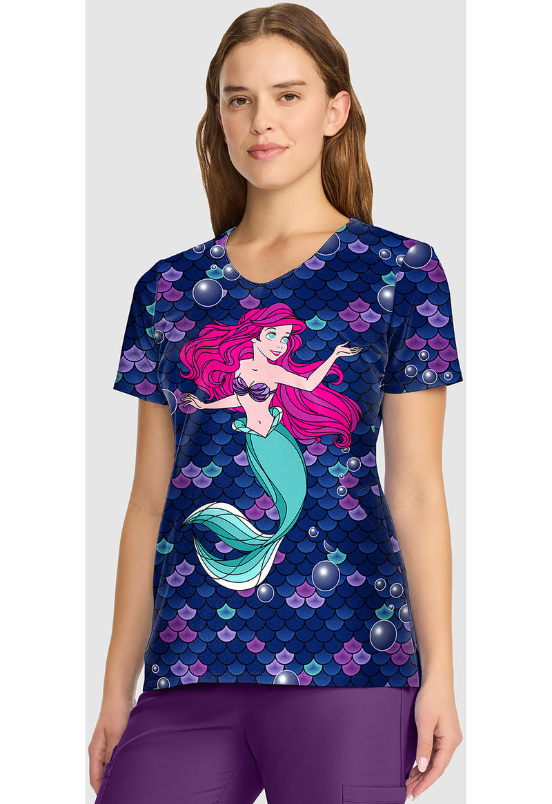 Tale Of A Mermaid - V-Neck Print Top