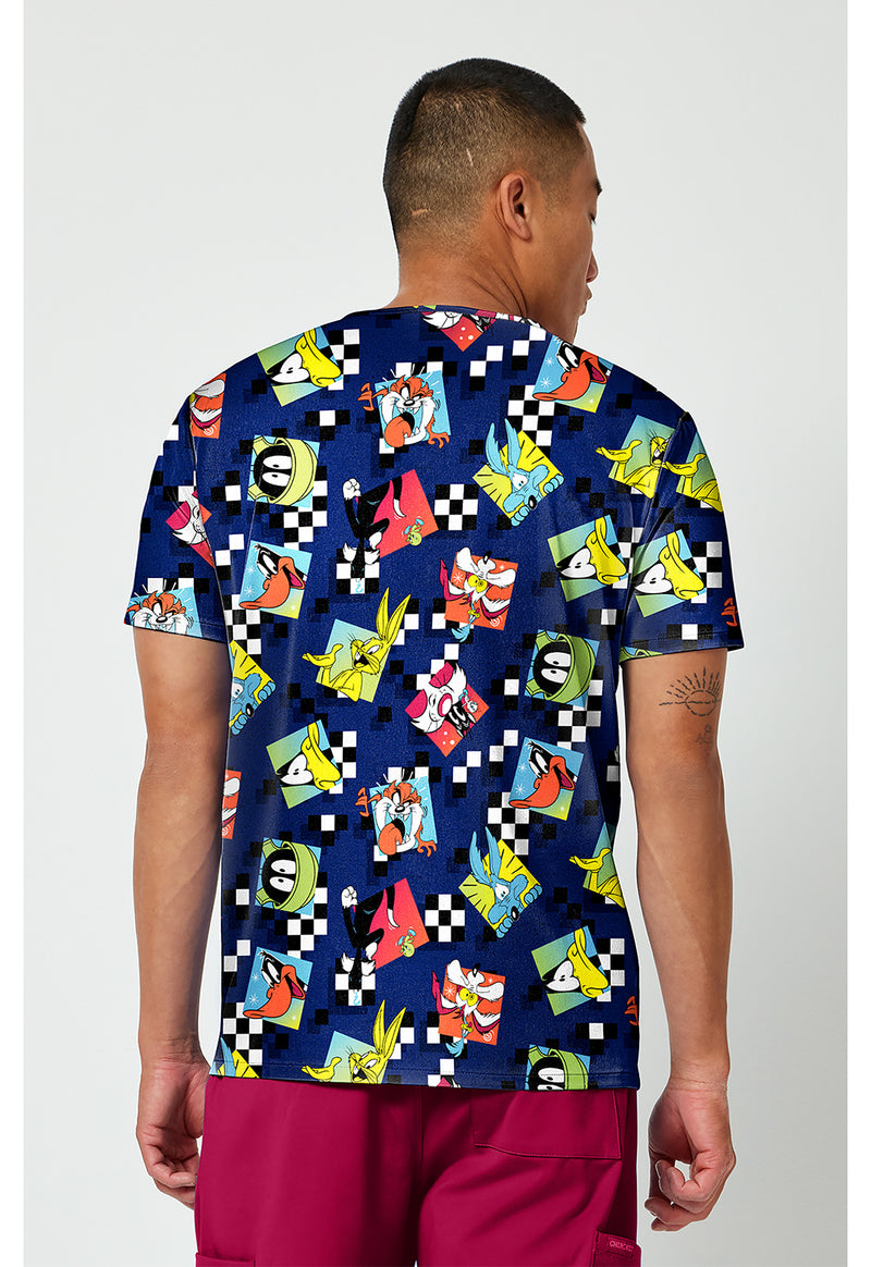Check Yeah - Men's Print V-Neck Top (Back)