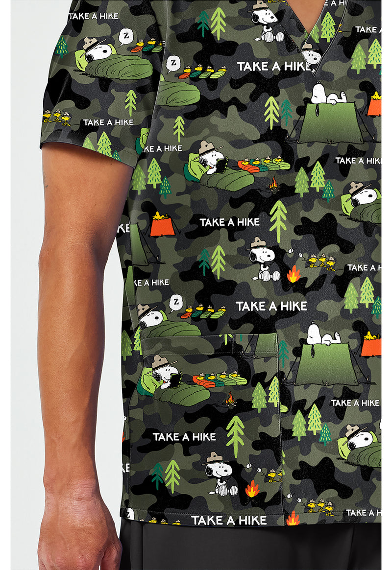 Snoopy Outdoors - Men's Print V-Neck Top (View 3)