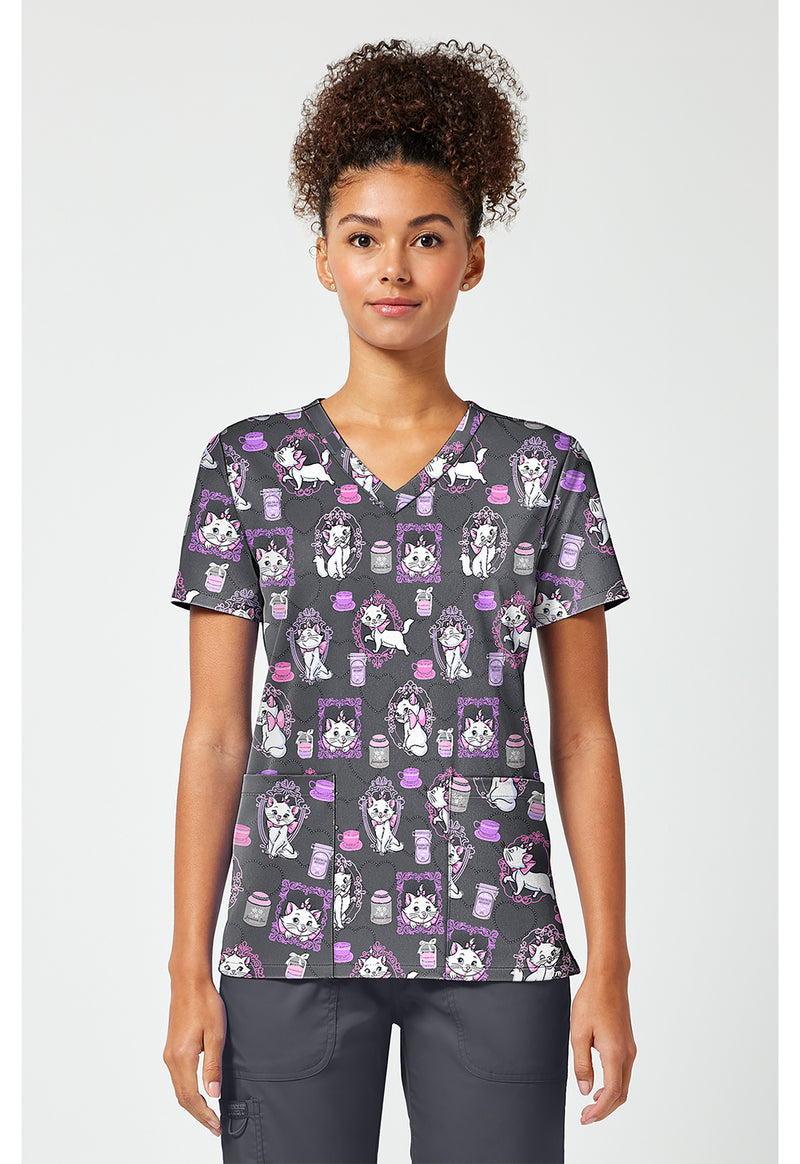 Cafe Cat - Print V-Neck Top – Disney