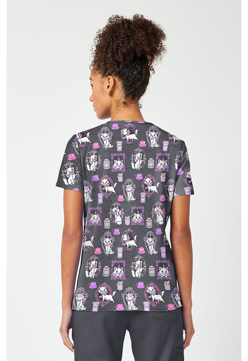 Cafe Cat - Print V-Neck Top – Disney (Back)