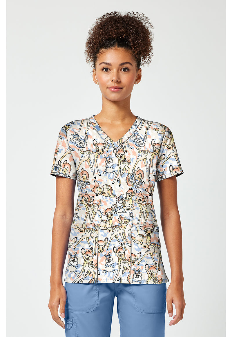 Fawn Over Me - Print V-Neck Top – Disney