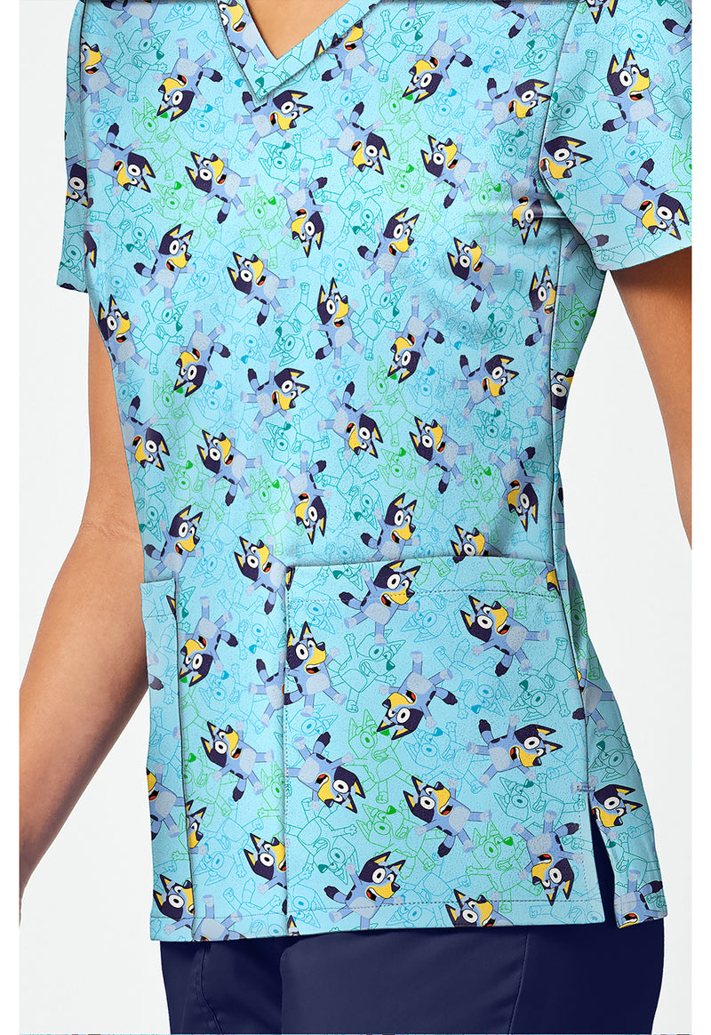 Bluey Zone - Print V-Neck Top – Character Prints (View 3)