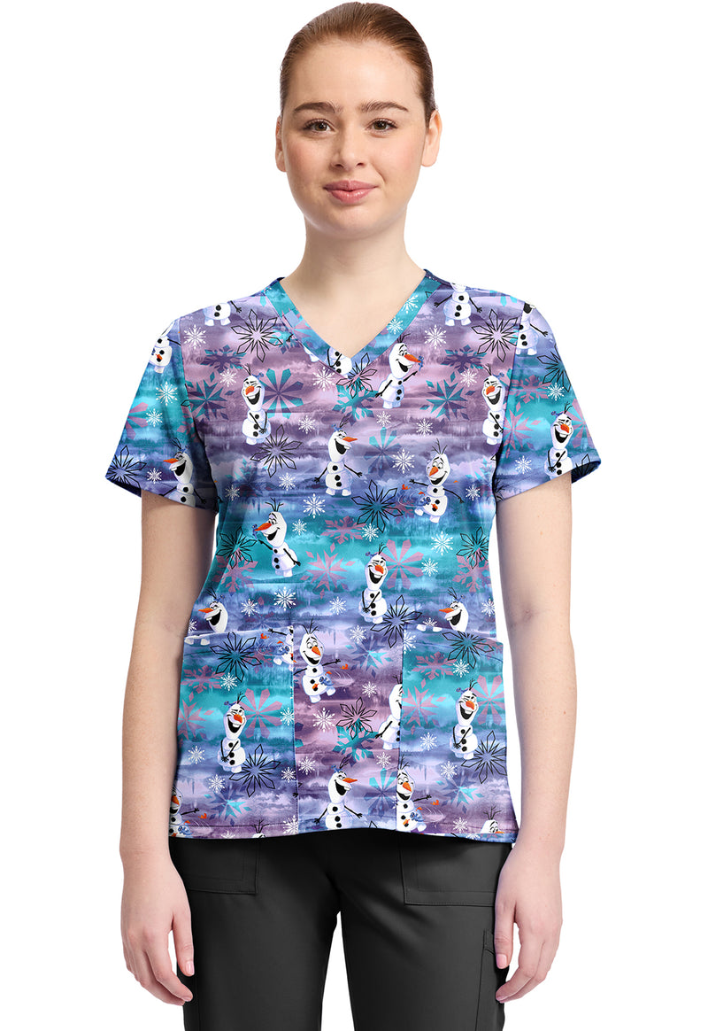 Olaf In Arendelle - Print V-Neck Top – Disney