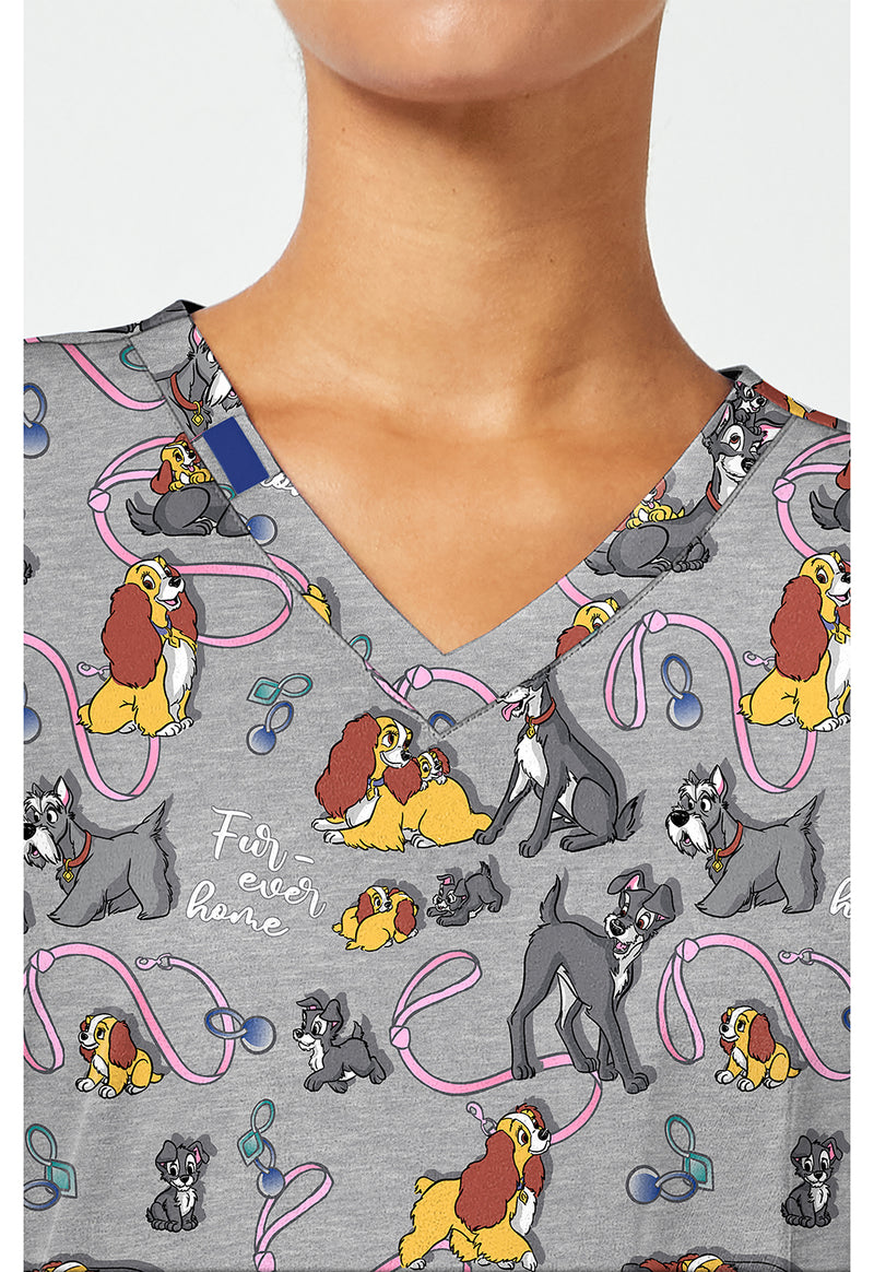 Lady's Forever Home - Print V-Neck Top – Disney (View 2)
