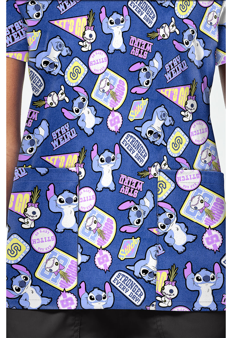 Collegiate Stitch - Print V-Neck Top – Disney (View 4)