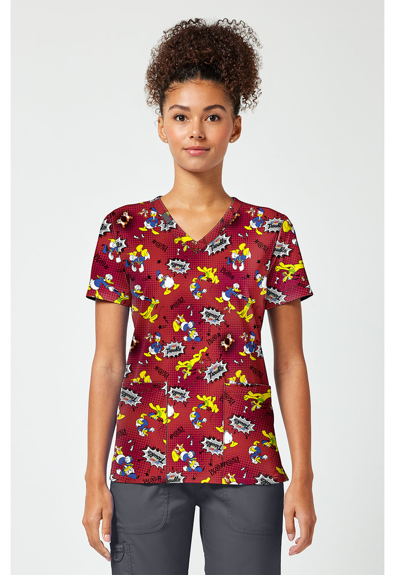 Ulti-mutt Trouble - Print V-Neck Top – Disney