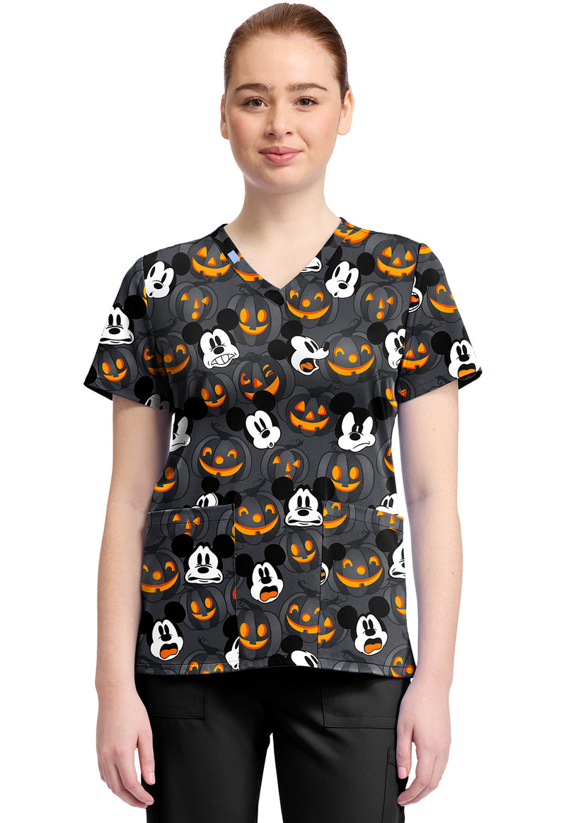 Scaredy Pumpkin - Print V-Neck Top – Disney