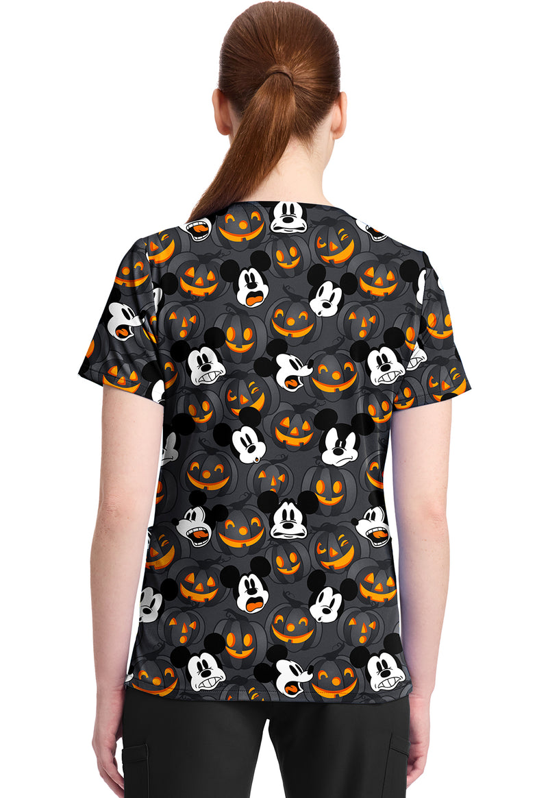 Scaredy Pumpkin - Print V-Neck Top – Disney (Back)