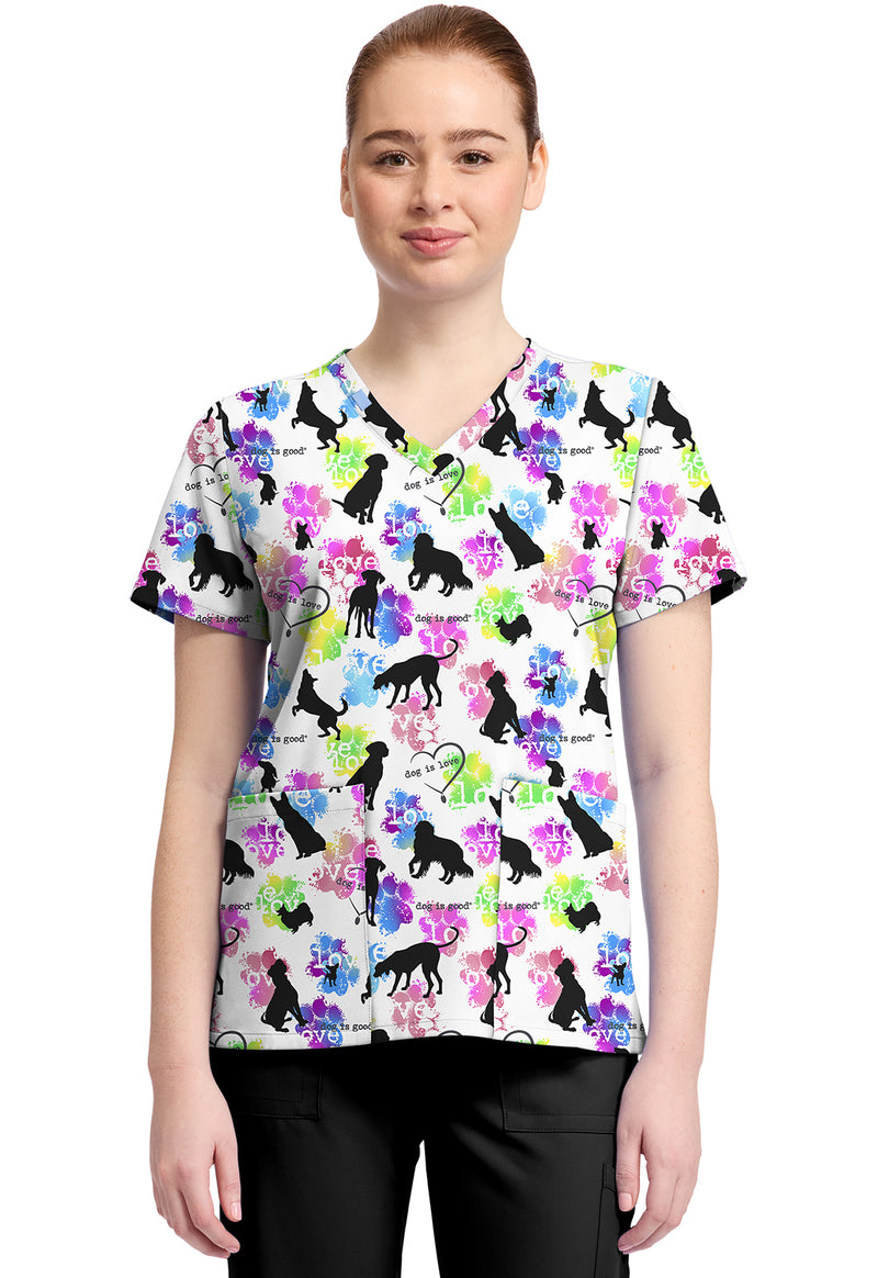 Dog Is Love - Print V-Neck Top – Character Prints