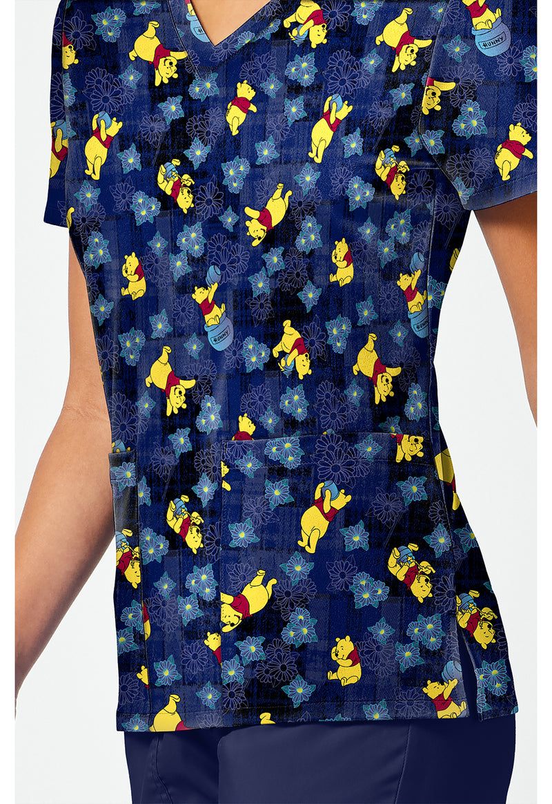 Plaid Petals - Print V-Neck Top – Disney (View 3)