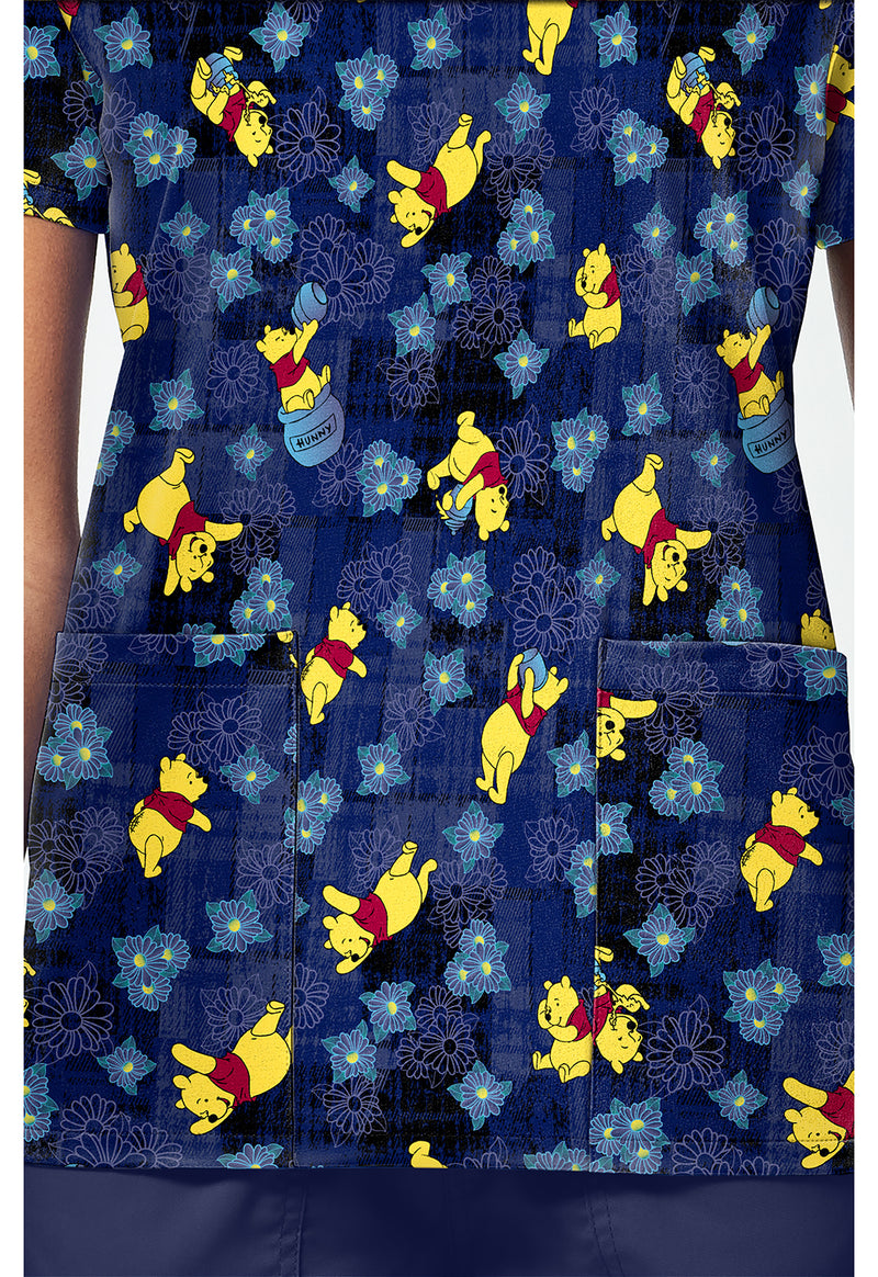 Plaid Petals - Print V-Neck Top – Disney (View 4)