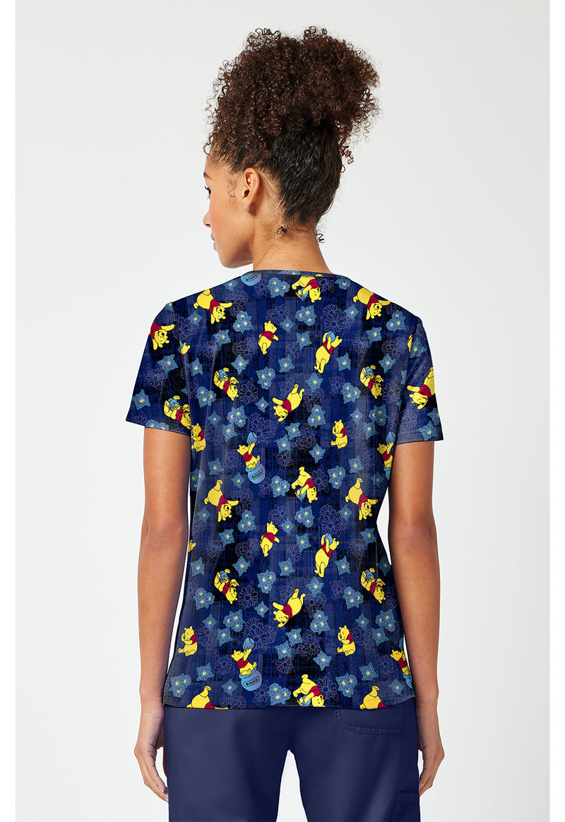 Plaid Petals - Print V-Neck Top – Disney (Back)