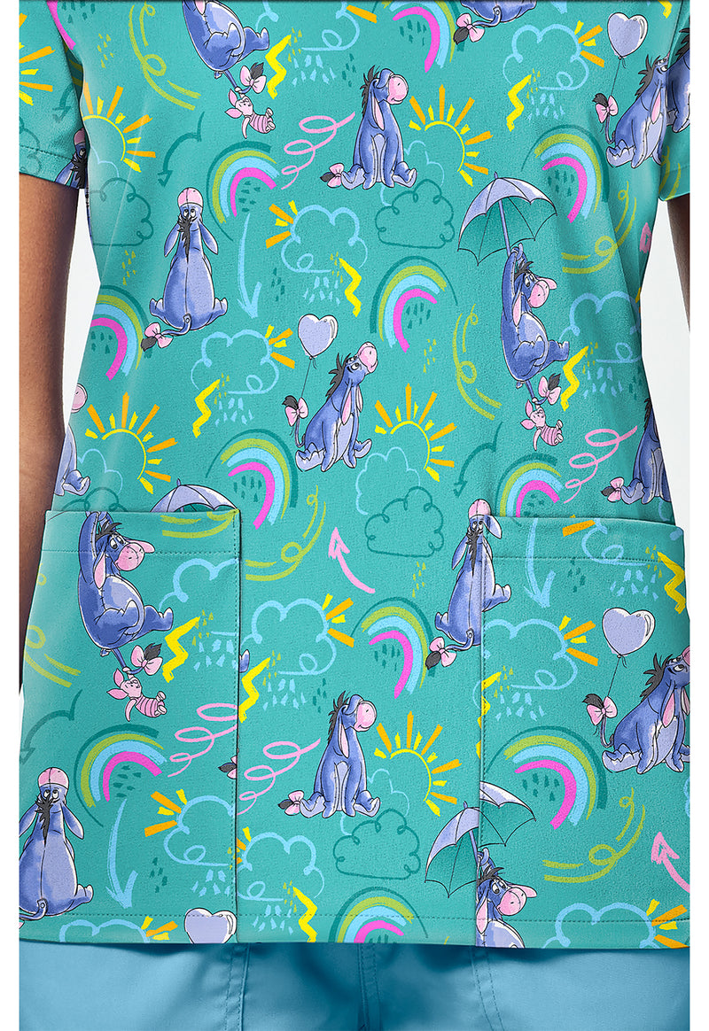 Eeyore Rain Or Shine - Print V-Neck Top – Disney (View 4)