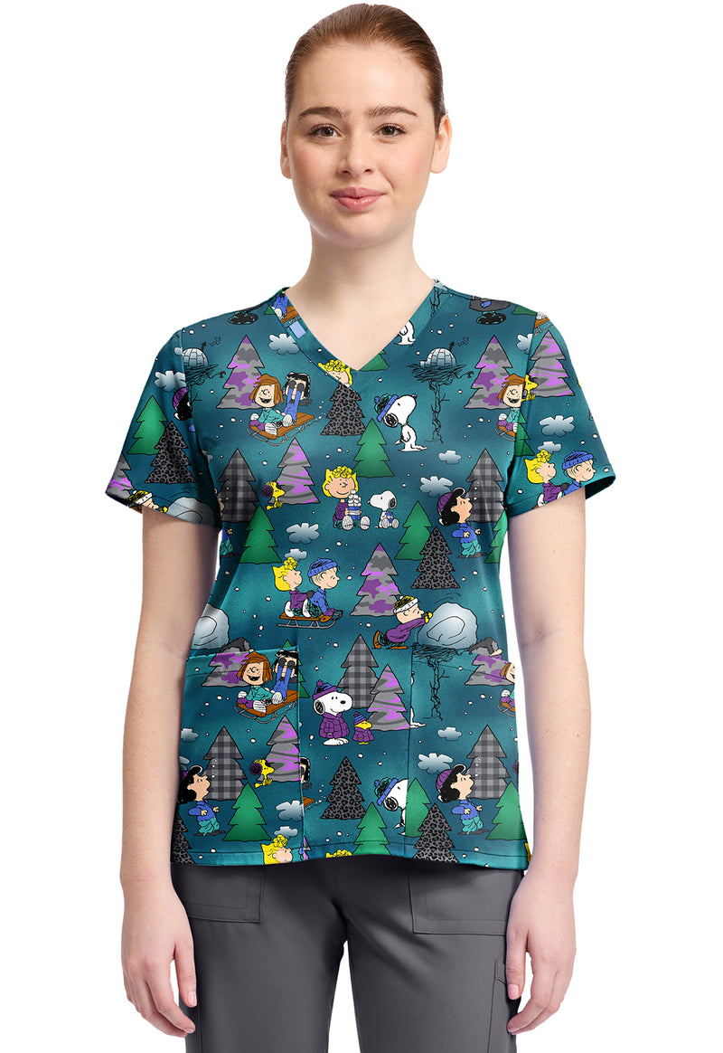 Winter Forest - Print V-Neck Top – Character Prints