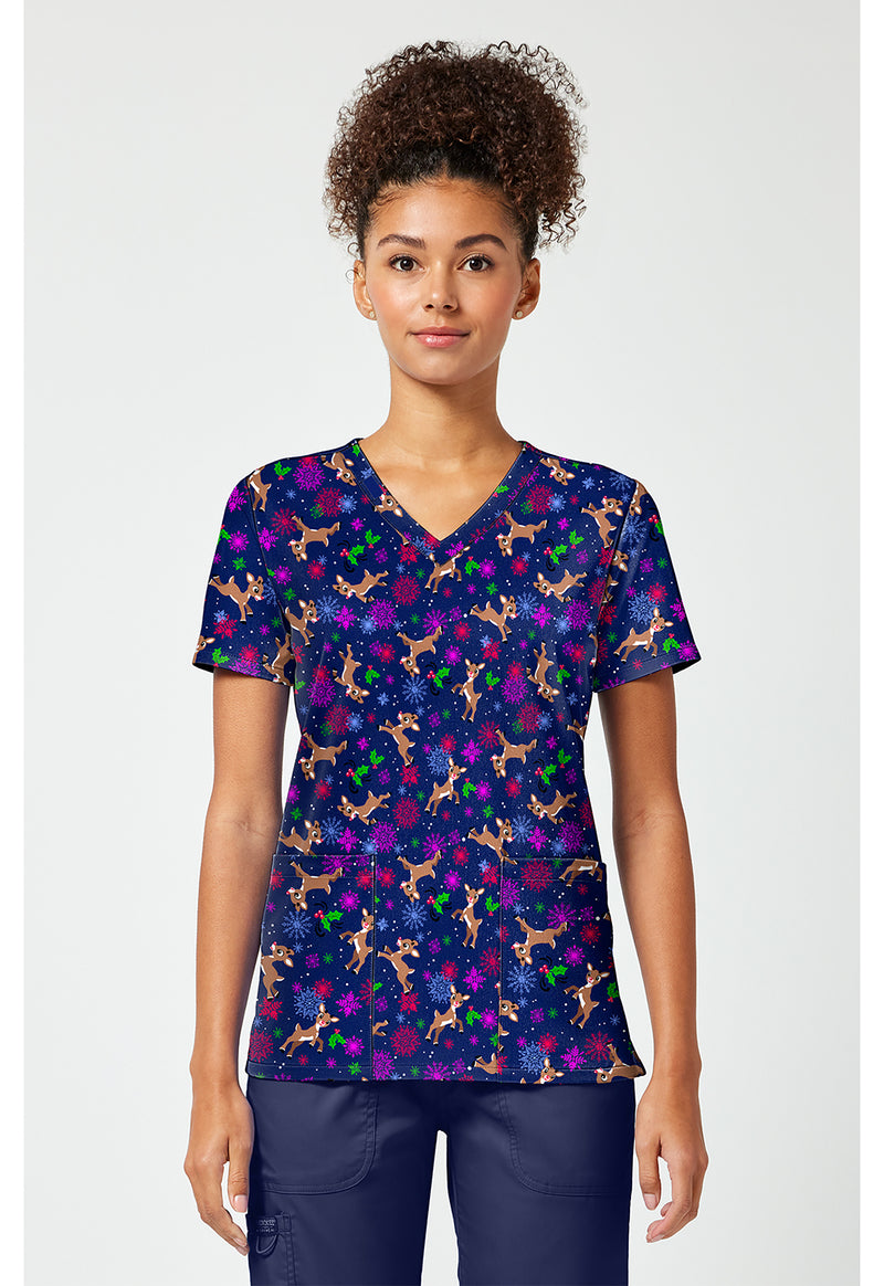 Nose So Bright - Print V-Neck Top – Character Prints