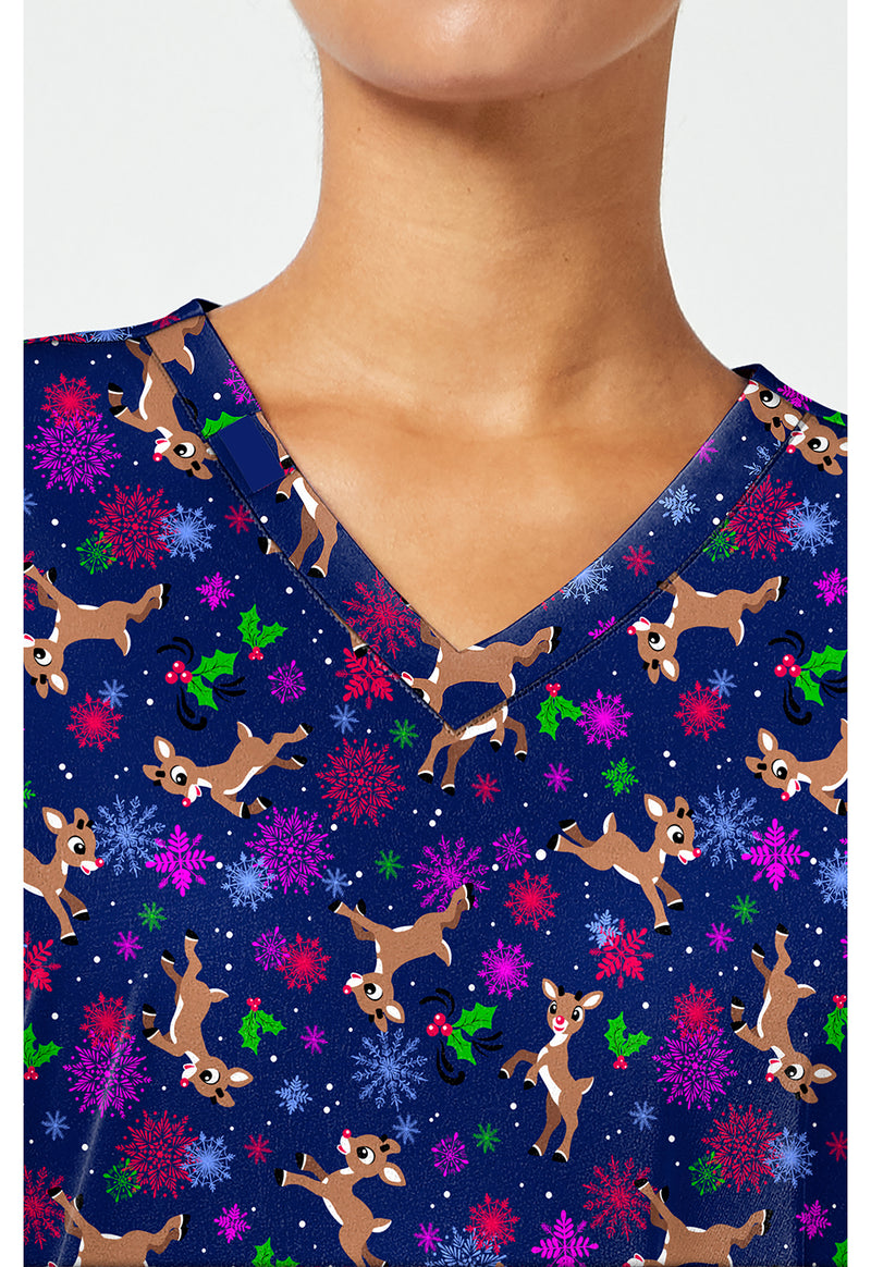 Nose So Bright - Print V-Neck Top – Character Prints (View 2)