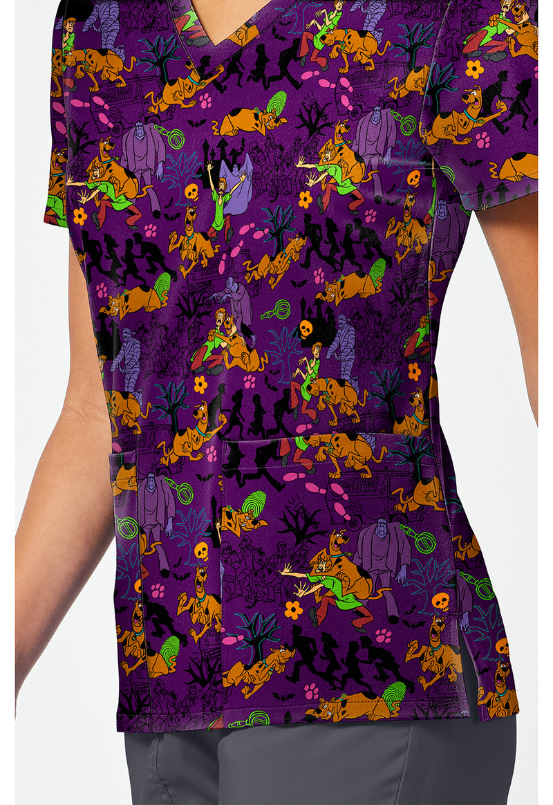 Monster Chase - Print V-Neck Top – Character Prints (View 3)