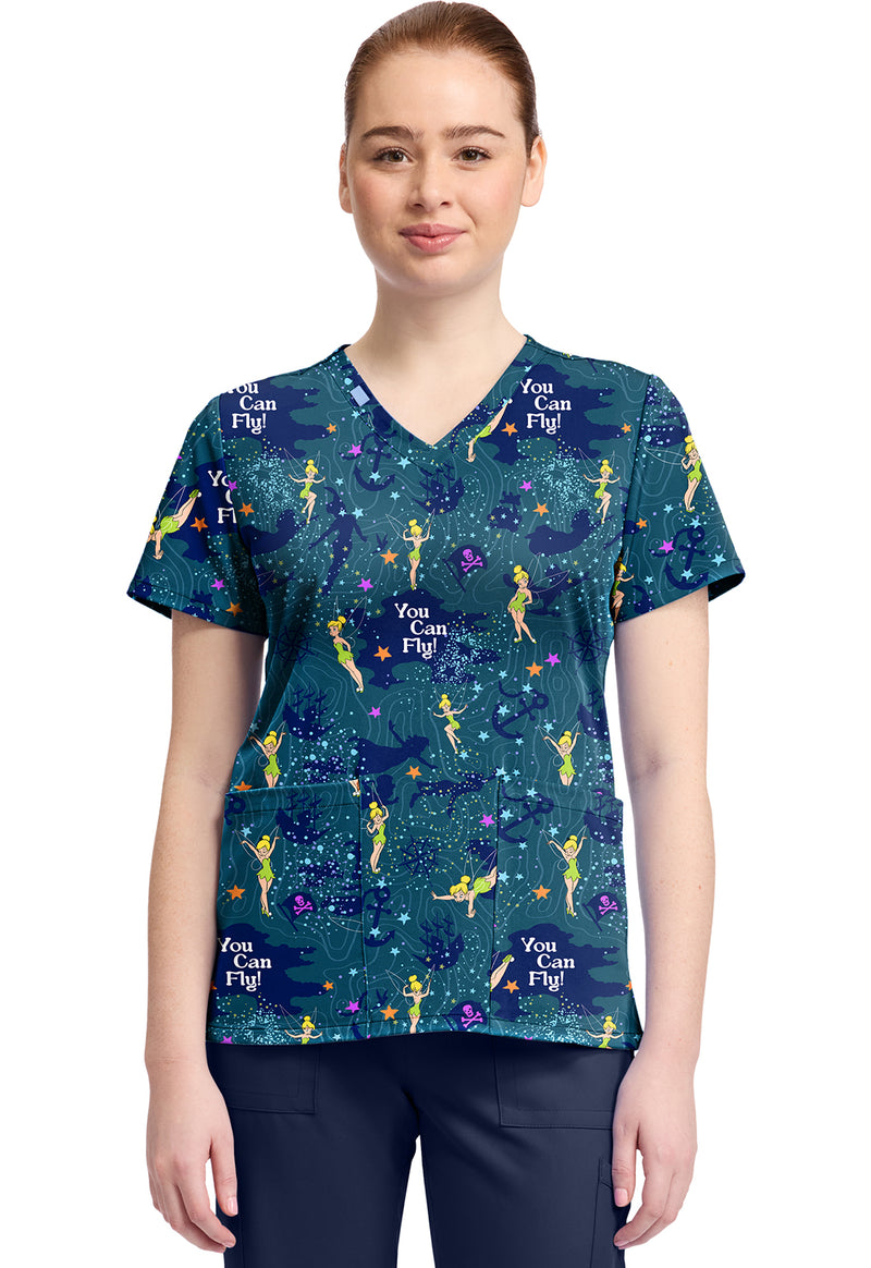 Tinker Bell Flight - Print V-Neck Top – Disney