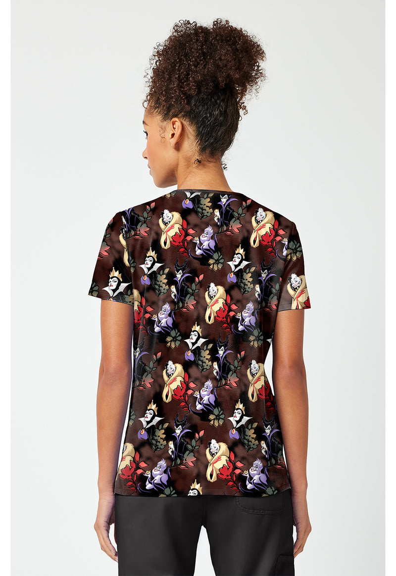 Dark Garden - Print V-Neck Top – Disney (Back)